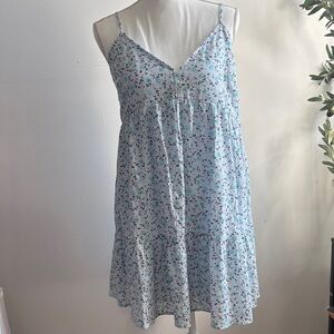 wild fable Light Blue Floral Mini Dress